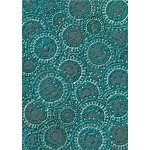 Teal Circle Pattern Scrapbook Paper