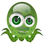 Funny octopus vector illustration