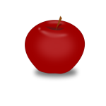 Vector graphics of red apple fruit icon