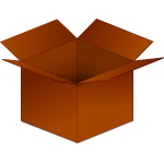 Open red cardboard box vector image