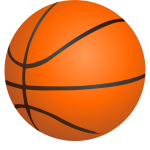 Photorealistic basketball ball vector clip art