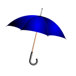 Vector illustration of blue umbrella