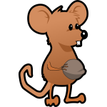 Vector graphics of brown cartoon mouse