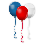 Vector clip art of Independence Day balloons