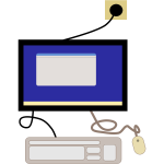 Computer terminal vector image