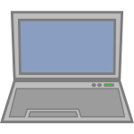 Laptop computer icon vector illustration