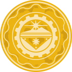 Golden coin vector