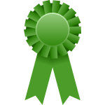 Vector graphics of green rosette