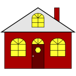 Lighted house vector image