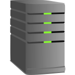 Computer server vector image