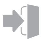 Grayscale exit icon vector image