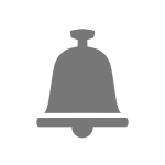 Grayscale bell icon vector image