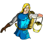 Blonde Male Medieval Adventurer with Lantern - Highlights