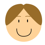 Cartoon smiling boy head vector image