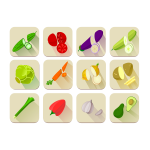 Vector graphics of a selection of vegetables