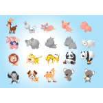 Vector pack with different animals