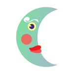 Cartoon moon