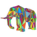 Prismatic Low Poly Elephant