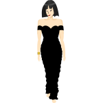 Black dress lady