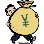 Guy with yen bag