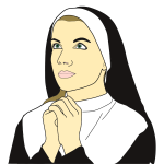 Praying nun