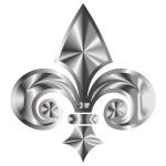 Fleur De Lis 3D Grayscale 2