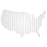 United States Map Grid Design II