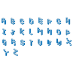 Isometric Font Alphabet