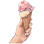 Man Holding Ice Cream