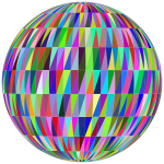 Spherical shape with colorful tiles