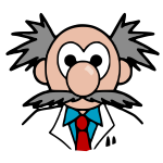 Cartoon scientist