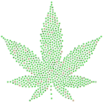 Smileys Marijuana Silhouette Green