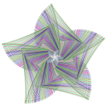 Geometric Line Art Star Prismatic No BG