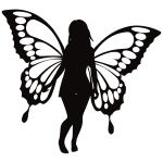 Butterfly Woman Silhouette