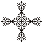 Art Deco Style Flourish Cross 2