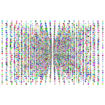 Abstract Information Technology Design 3D Network Grid Type II Prismatic