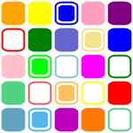 Retro pattern squares