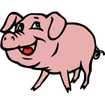 Smiling pig