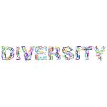 Diversity Hands Typography