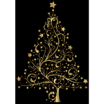 Starry Christmas Tree Gold II