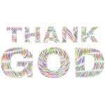 Thanks God text