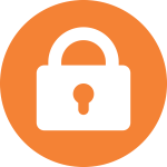 AWS Padlock orange icon