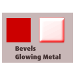 Bevels Glowing Metal