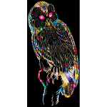 Vintage Owl Line Art Prismatic