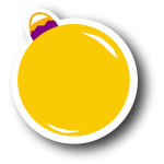 Yellow Christmas Ornament (Round)