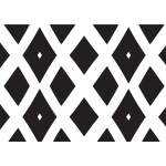 Rhomboid pattern black and white