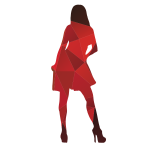 Woman color silhouette