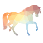 Horse low poly pattern