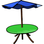 Table umbrella vector drawing