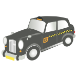 A TX4 Hackney Carriage vector clip art